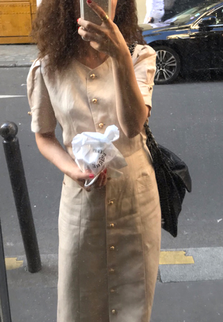 2024 Art Metal Waist Wrap Dress CA24041061BL