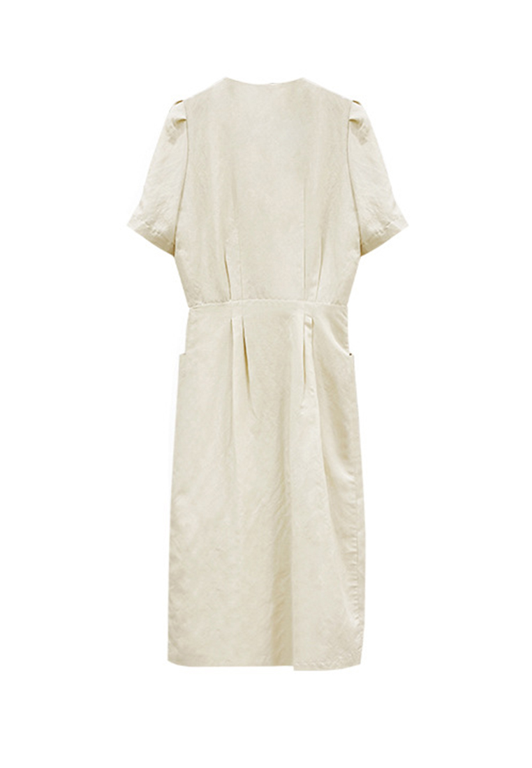 2024 Art Metal Waist Wrap Dress CA24041061BL