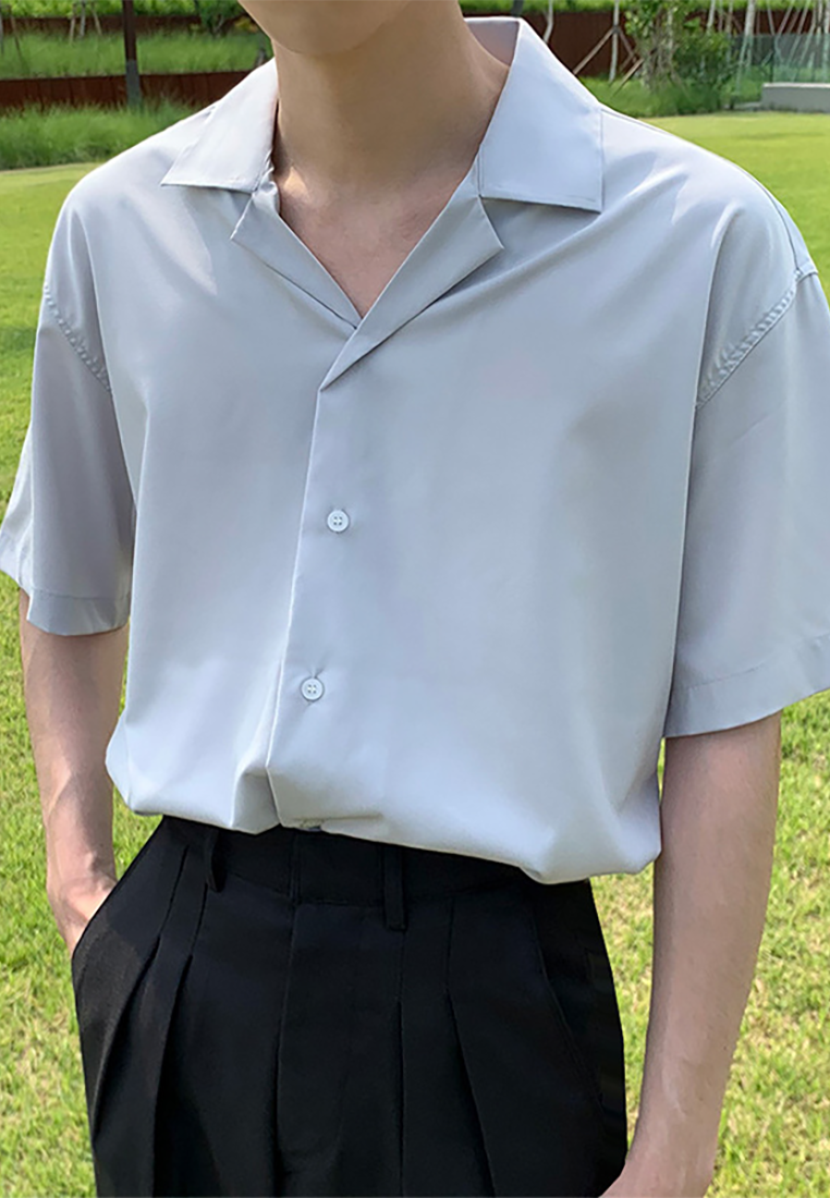 Men's Korean style short sleeve shirt CA25052362GY