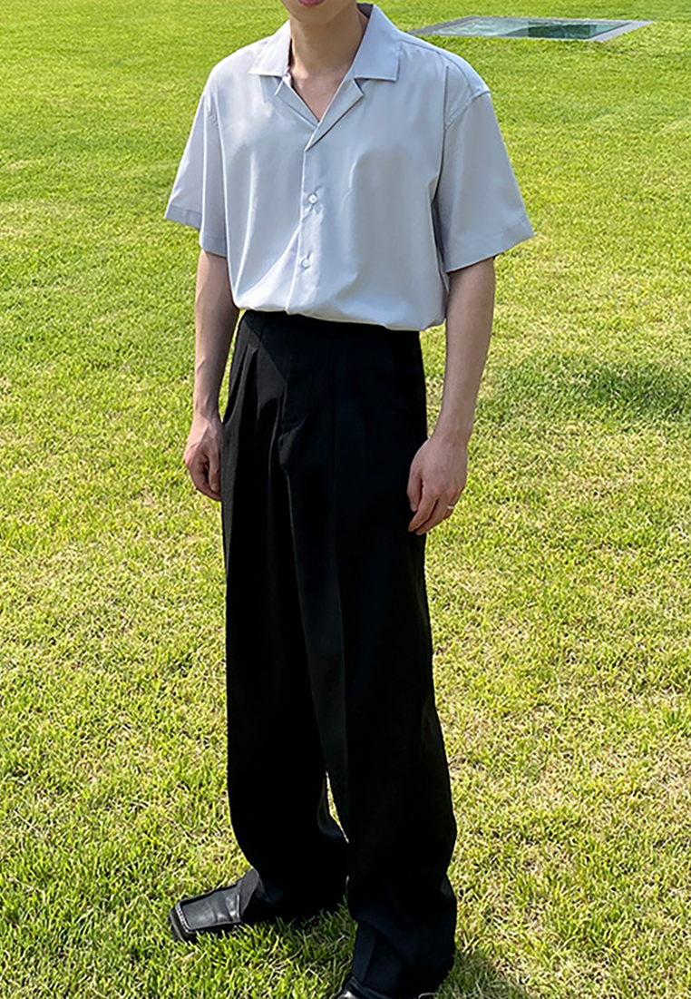 Men's Korean style short sleeve shirt CA25052362GY