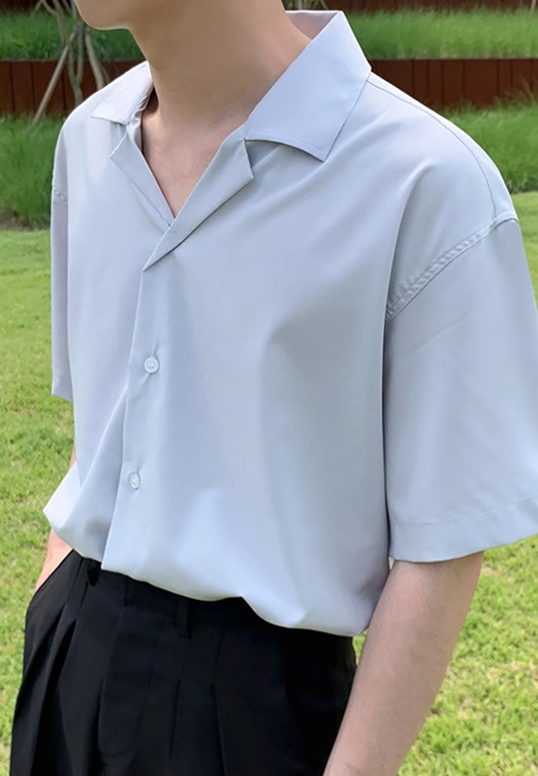 Men's Korean style short sleeve shirt CA25052362GY