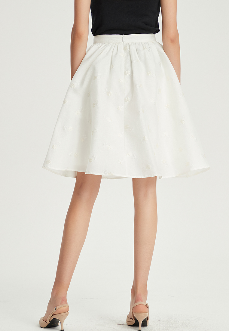 Original Temperament Jacquard Wave A-Line Skirt B22060120