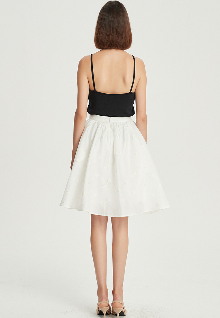 Original Temperament Jacquard Wave A-Line Skirt B22060120