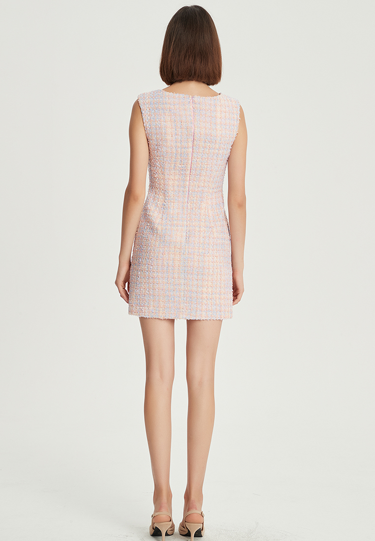 French Tweed Sleeveless one-piece Dress B22060123PI
