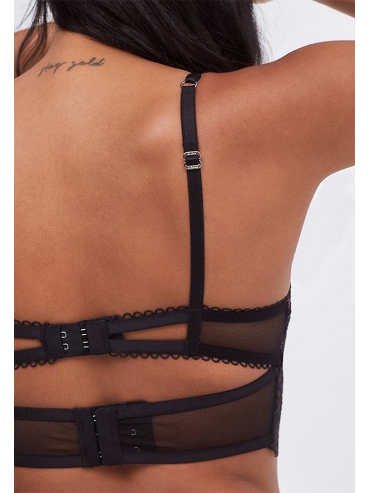 French Eyelash Lace Hollow Chest Strap Thin Section Push Up Shape Sexy Bra Set CA23050463W