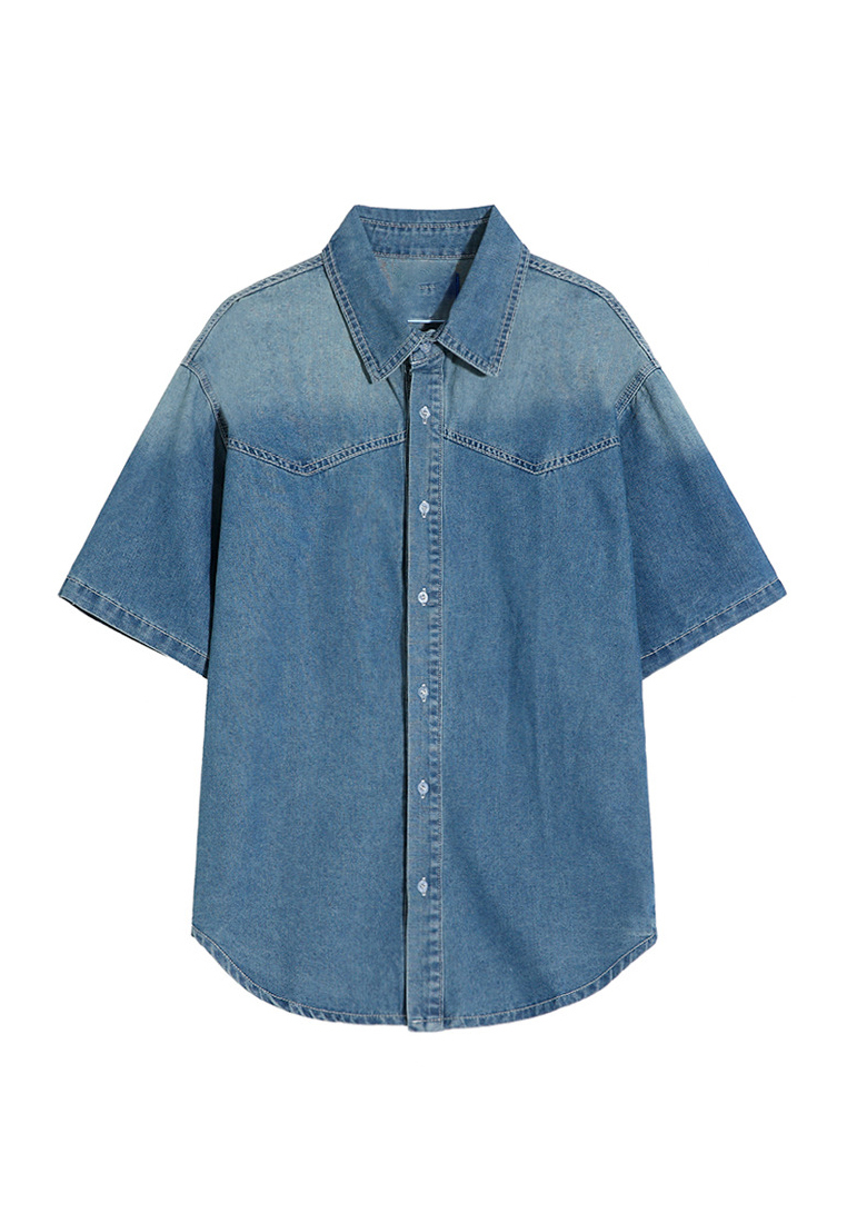Men's summer short-sleeved denim shirt CA24051463