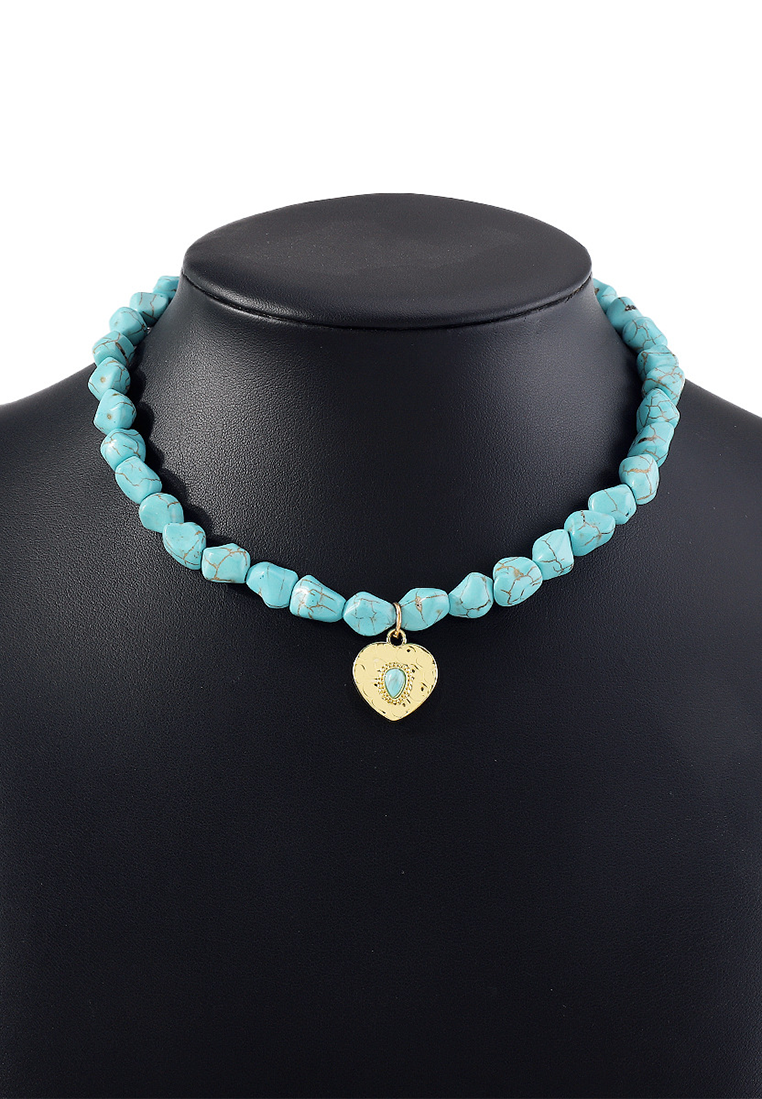 European and American Bohemian style irregular beaded necklace CA25052363-1