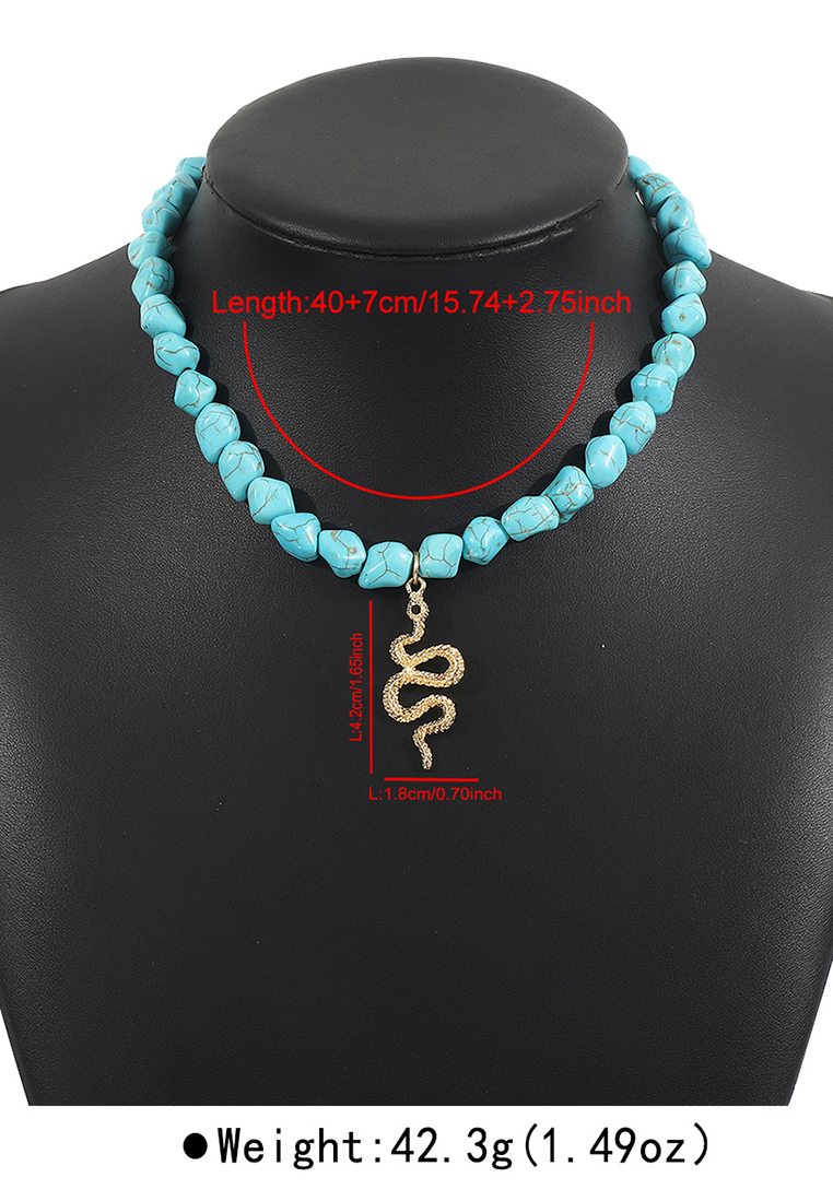 European and American Bohemian style irregular beaded necklace CA25052363-1