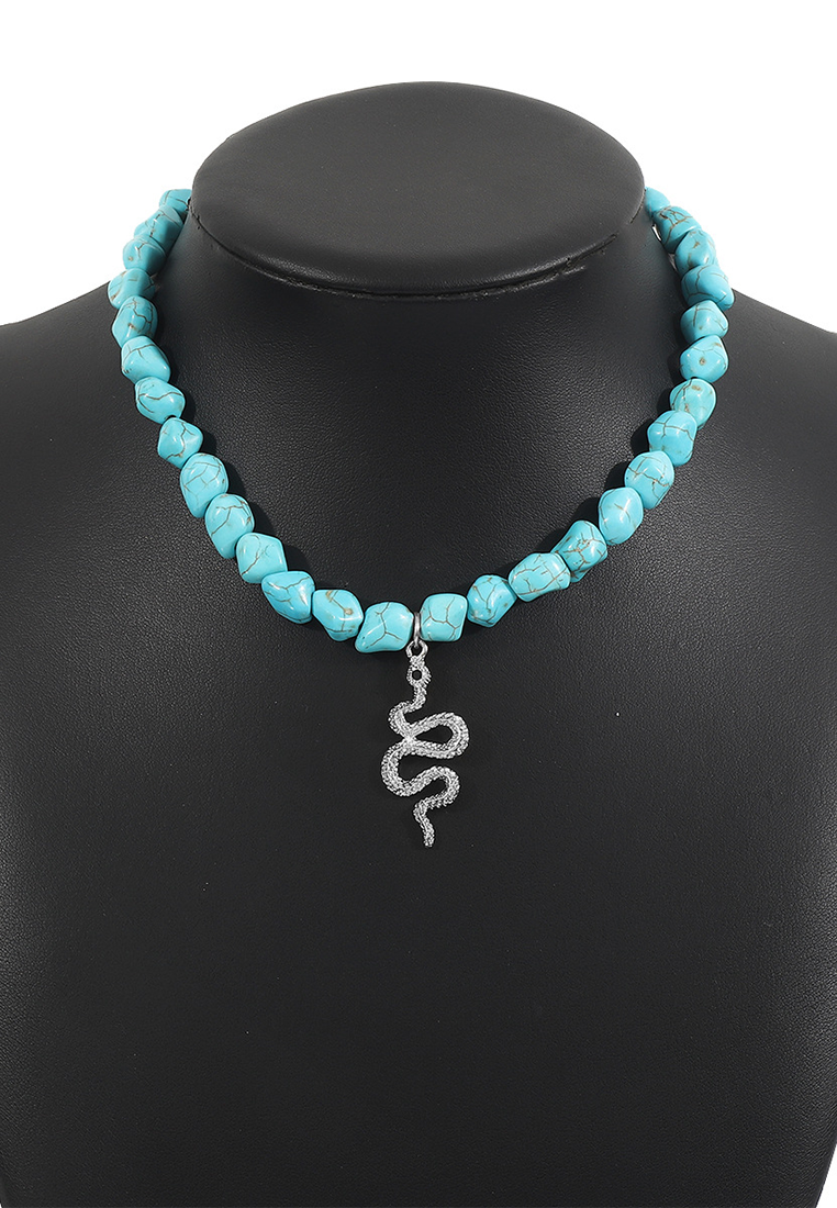 European and American Bohemian style irregular beaded necklace CA25052363-1