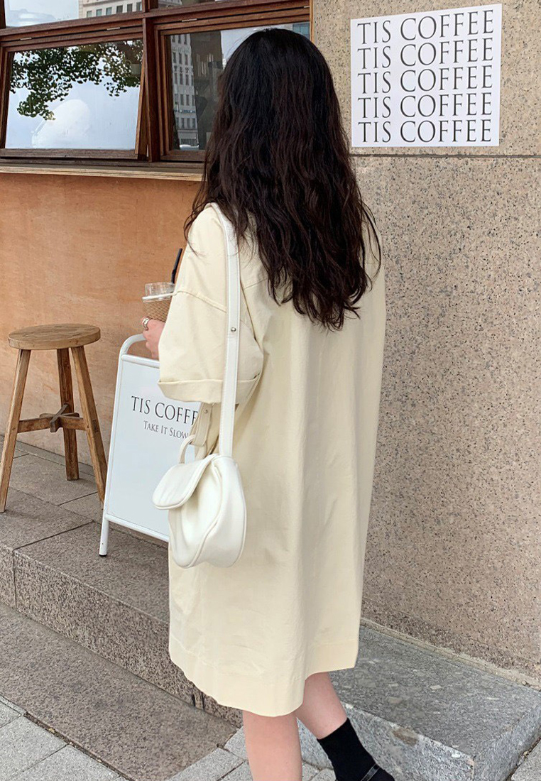 2024 Korean casual minimalist loose fitting dress CA24041063BE