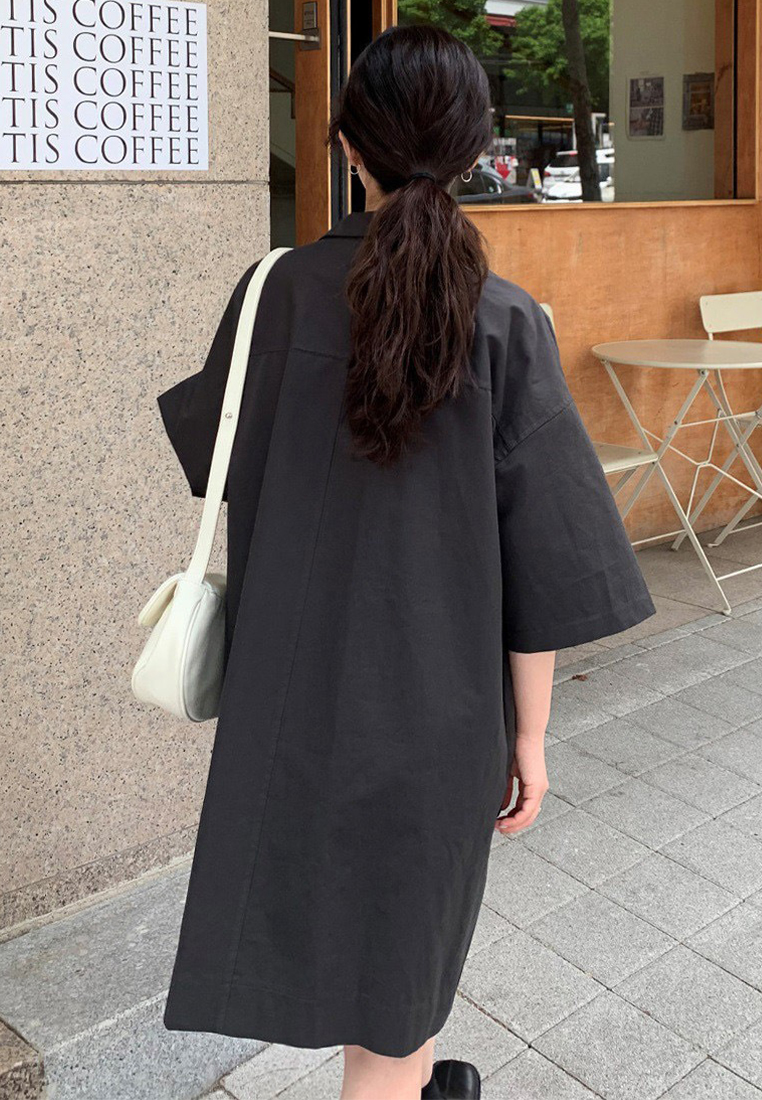 2024 Korean casual minimalist loose fitting dress CA24041063BE