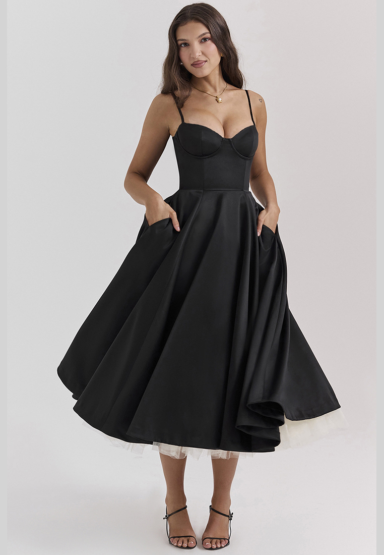 French mesh double-layer suspender dress CA25042264RDF