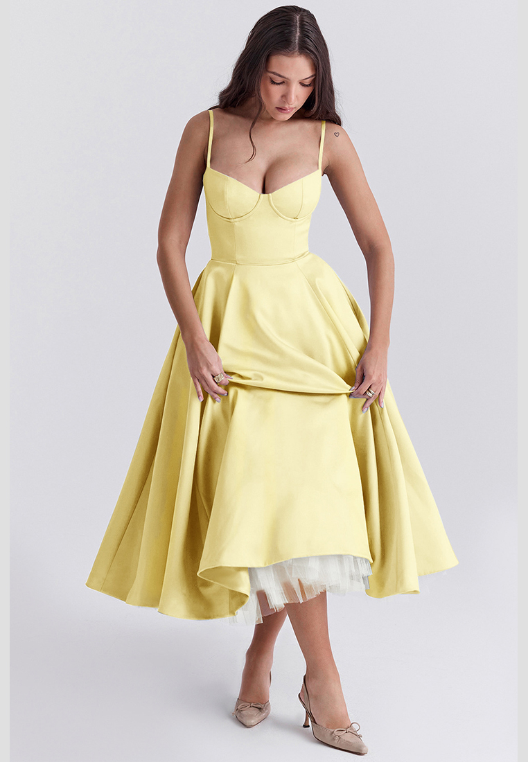 French mesh double-layer suspender dress CA25042264RDF