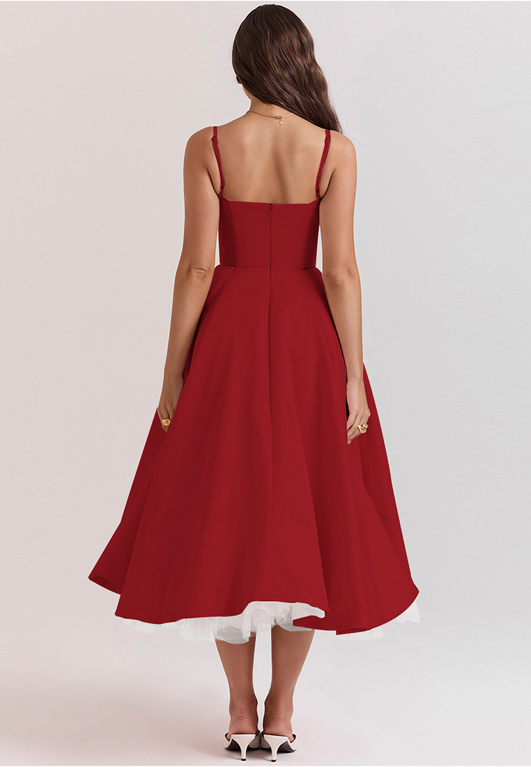 French mesh double-layer suspender dress CA25042264RDF