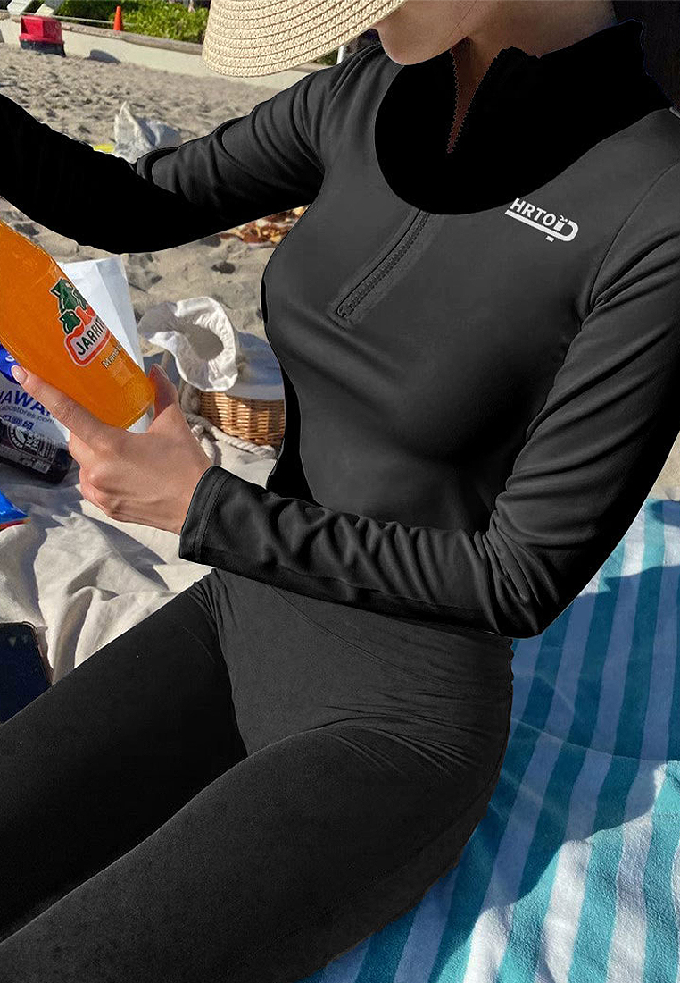 Sunscreen quick-drying high-waisted swimsuit set CA24032164BE