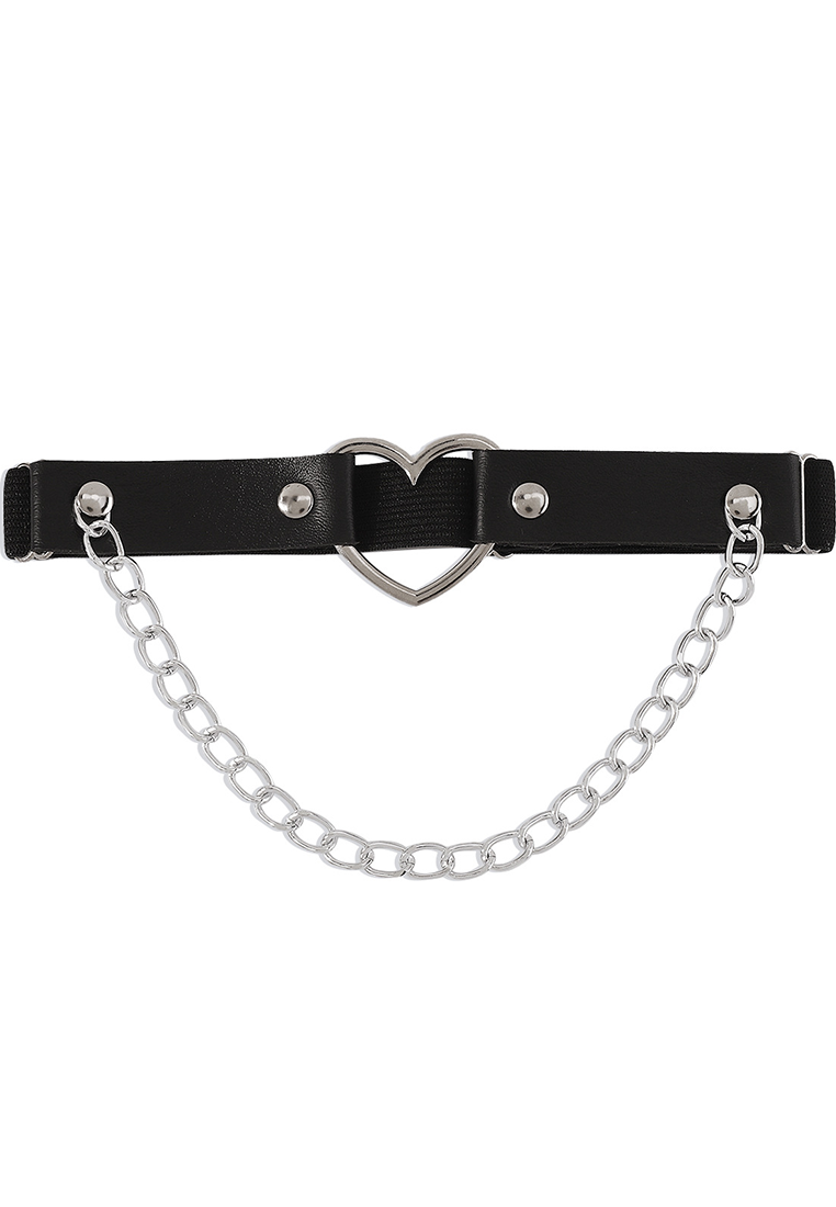 Leather rivet Harajuku style heart leg chain CA25052364-1