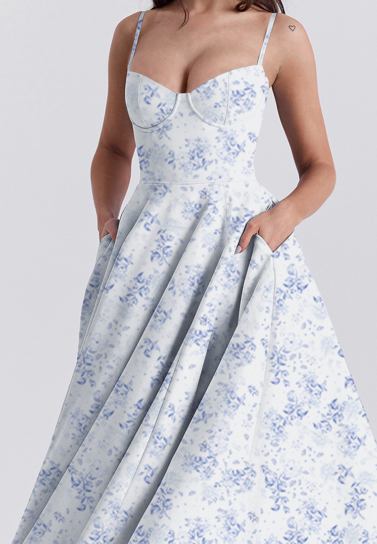 French mesh double-layer suspender dress CA25042264RDF