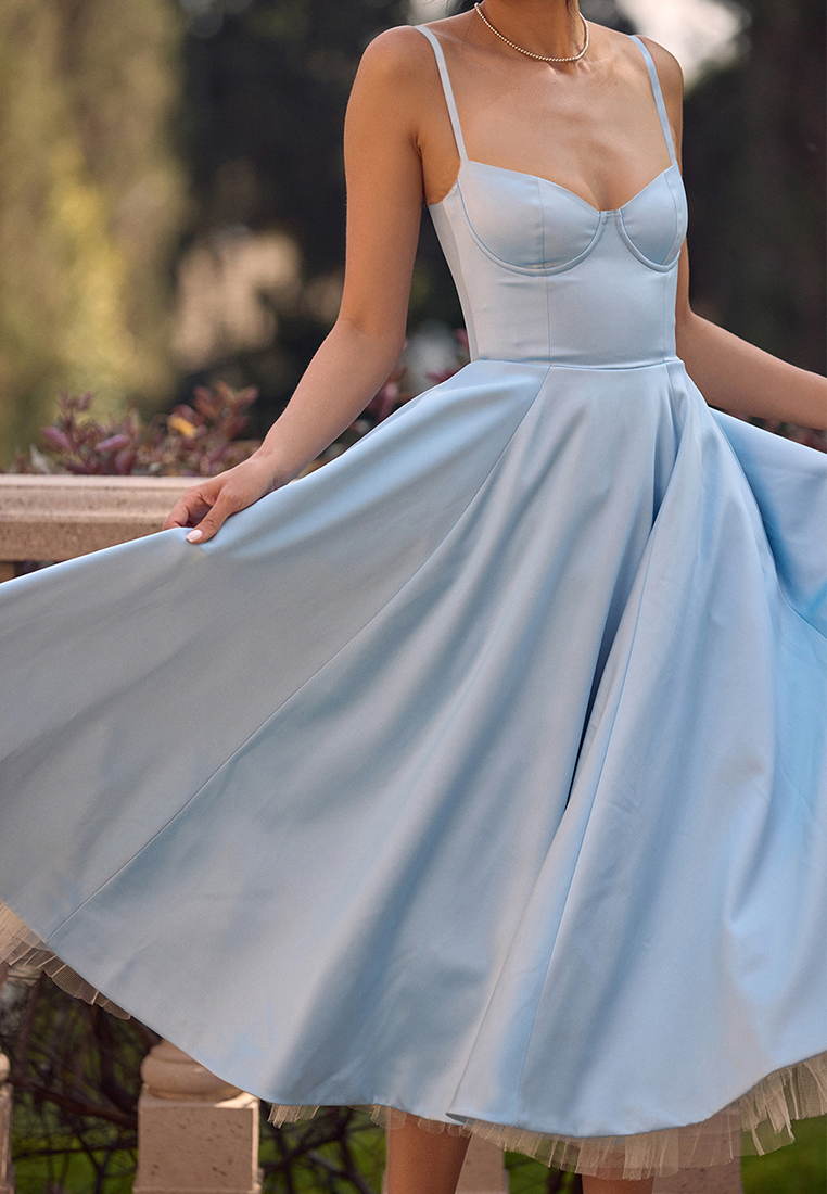 French mesh double-layer suspender dress CA25042264RDF