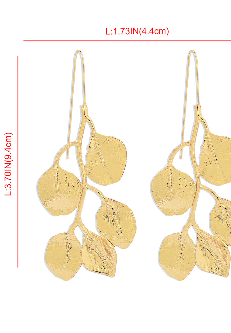 European and American metal leaf necklace and earrings CA25052366-1