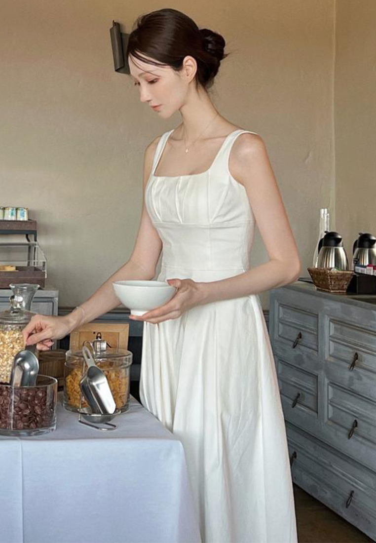 2024 Vintage Elegant Waist Wrapped Two tone Dress CA24041066W