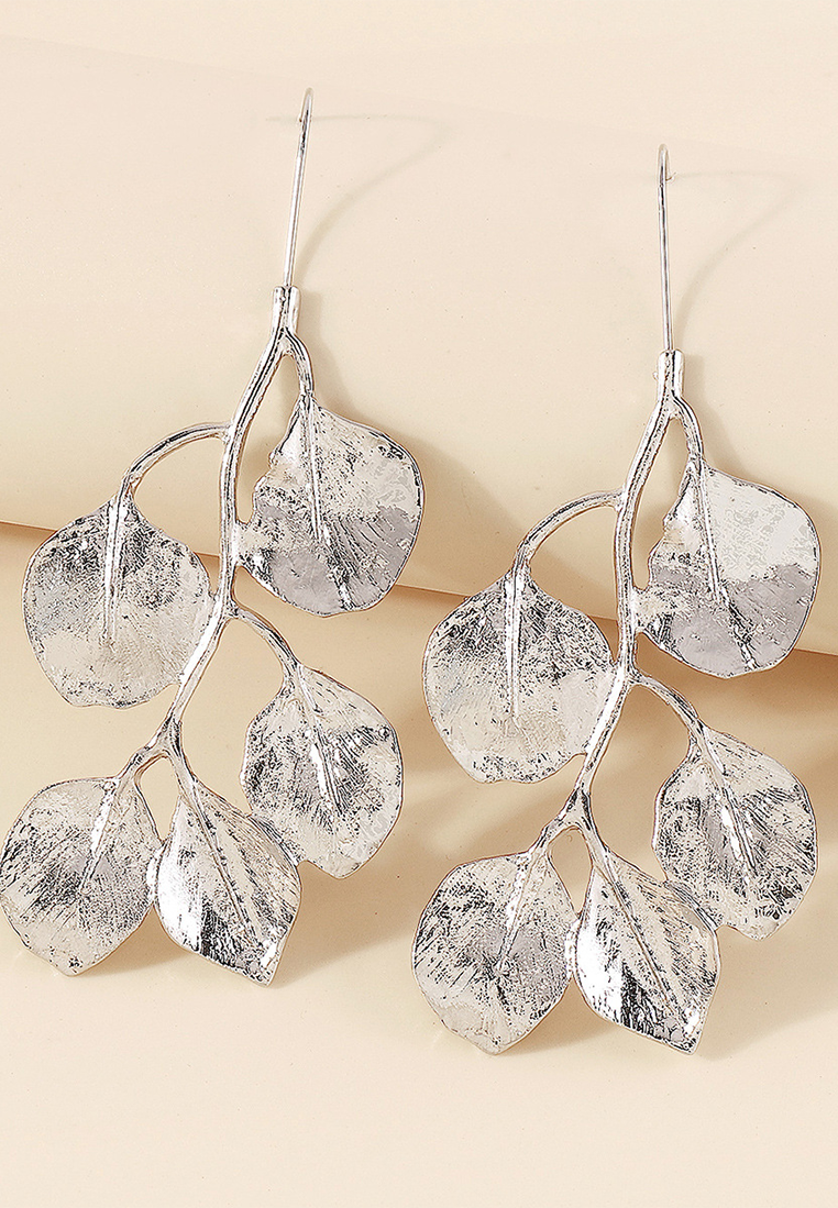 European and American metal leaf necklace and earrings CA25052366-1