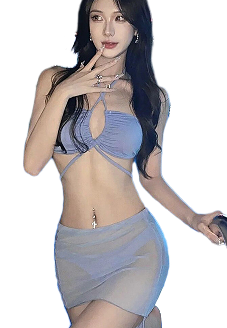 New gauze strappy swimsuit set CA24032167BL