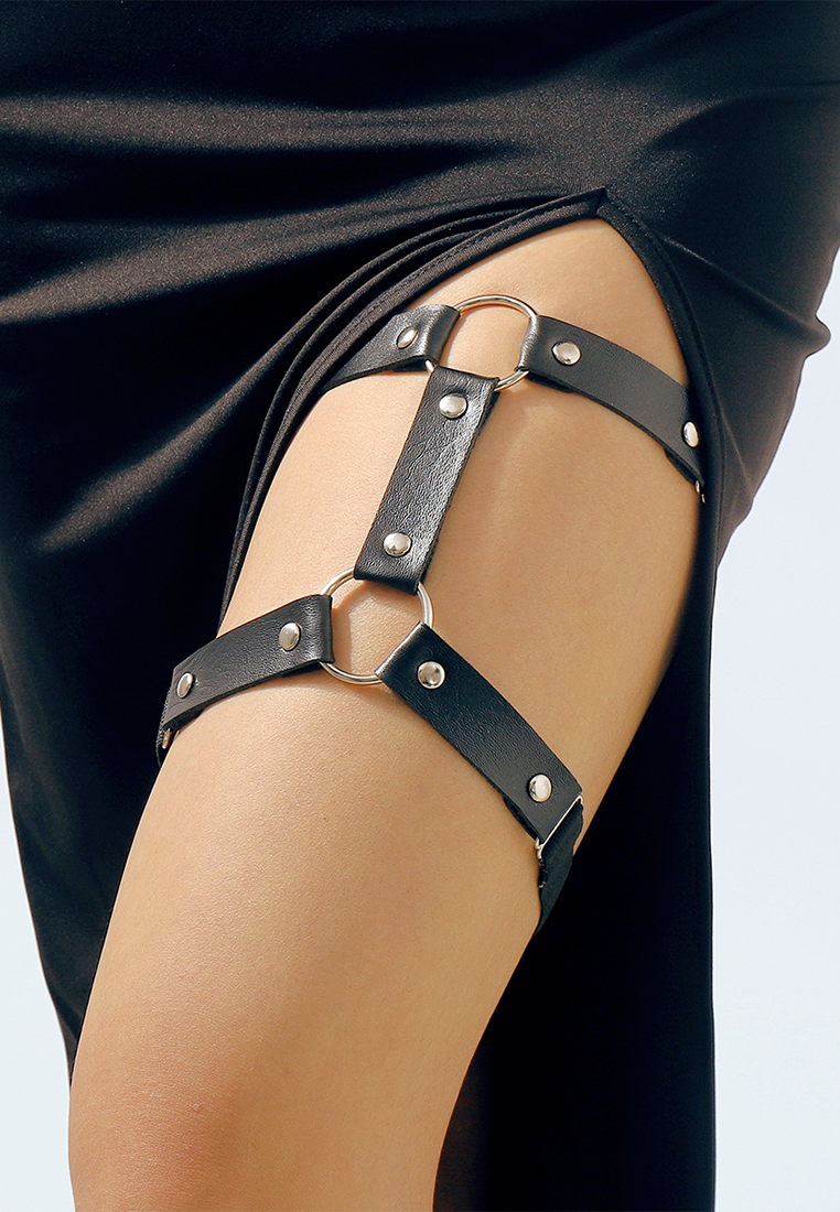 European and American sexy gothic leather rivet leg ring CA25052367-1