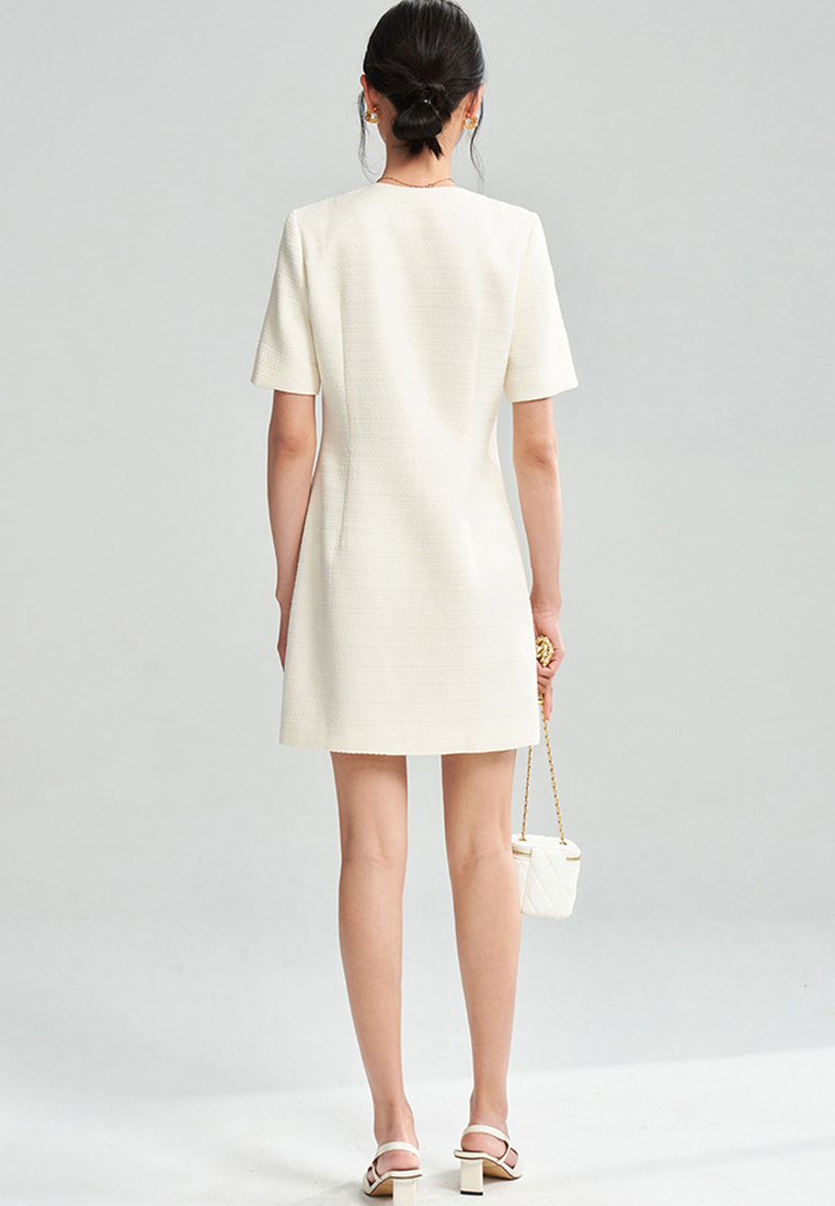 Summer French Chanel style tassel short-sleeved dress CA25060368W