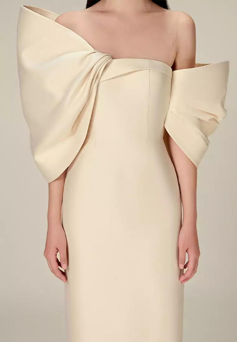 French elegant high waisted dress dress CA24102506PI