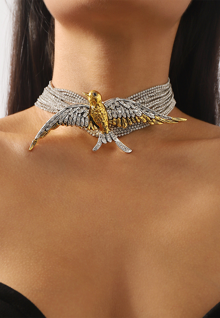 European and American multi-layered diamond retro necklace CA25052369-1