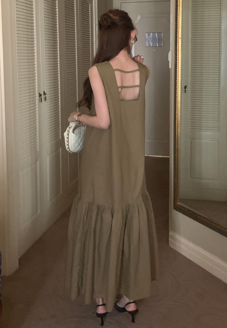 2024 French Loose Sleeveless Dress CA24041069BK