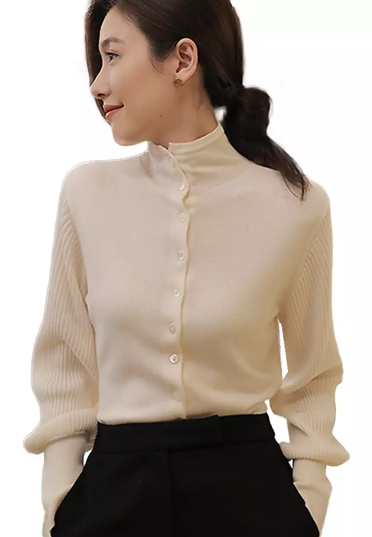 Temperament Pure Wool Court Play Knitwear Top A21092801W