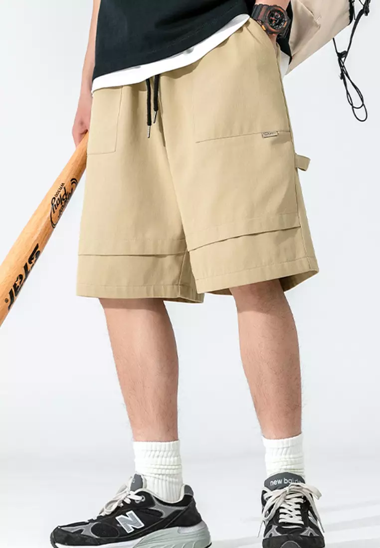 All-Match Cotton Loose Sports Streamer Five-Point Short Pants A22050328KI-XXL