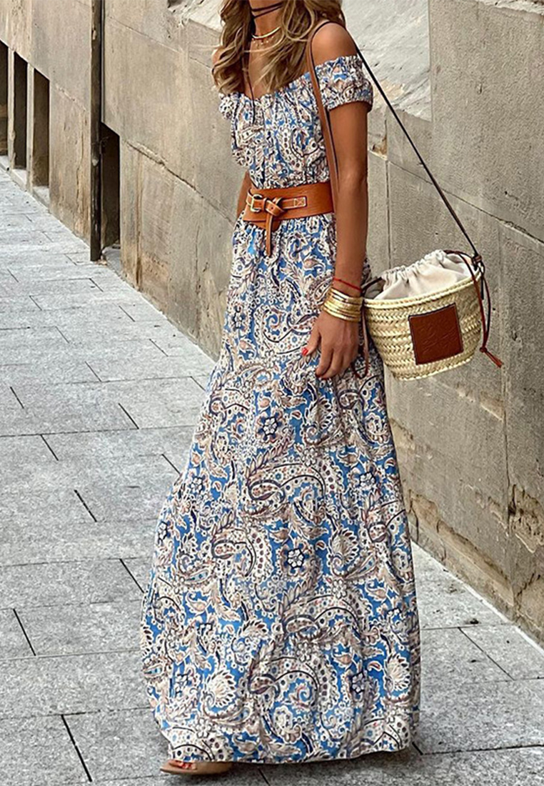 New fashionable short sleeved dress CA25042240BL