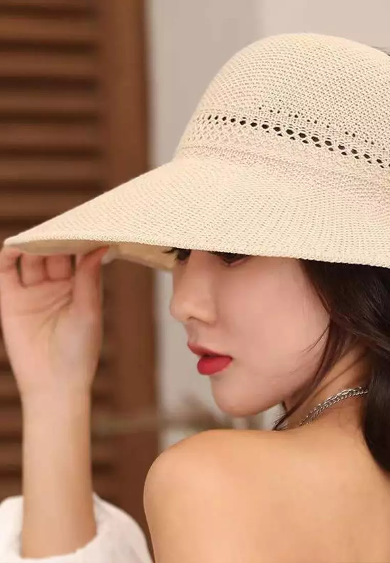 Bow Hollow Big Brim Folding Sunshade Fisherman Caps A22062408PI