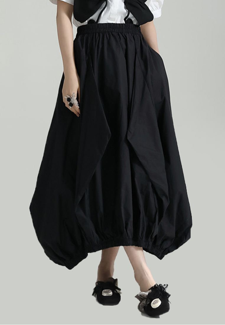 2024 Japanese loose style pleated skirt CA24030107BK
