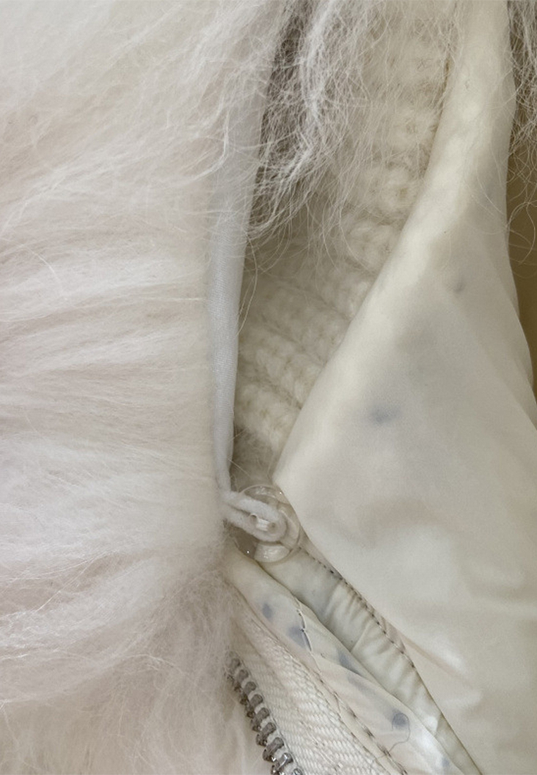 Winter women's wool solid color warm down jacket CA24112107GY