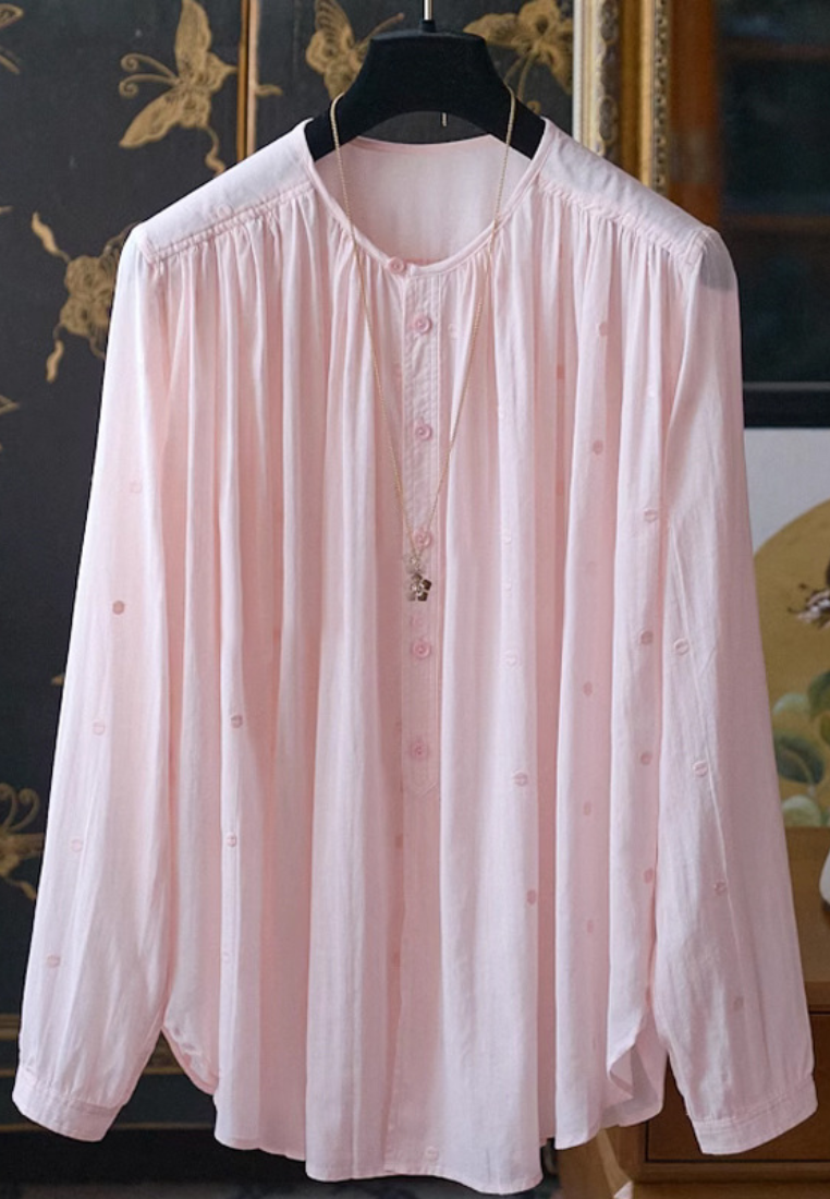 French style unique polka dot sunscreen shirt CA25031907PI