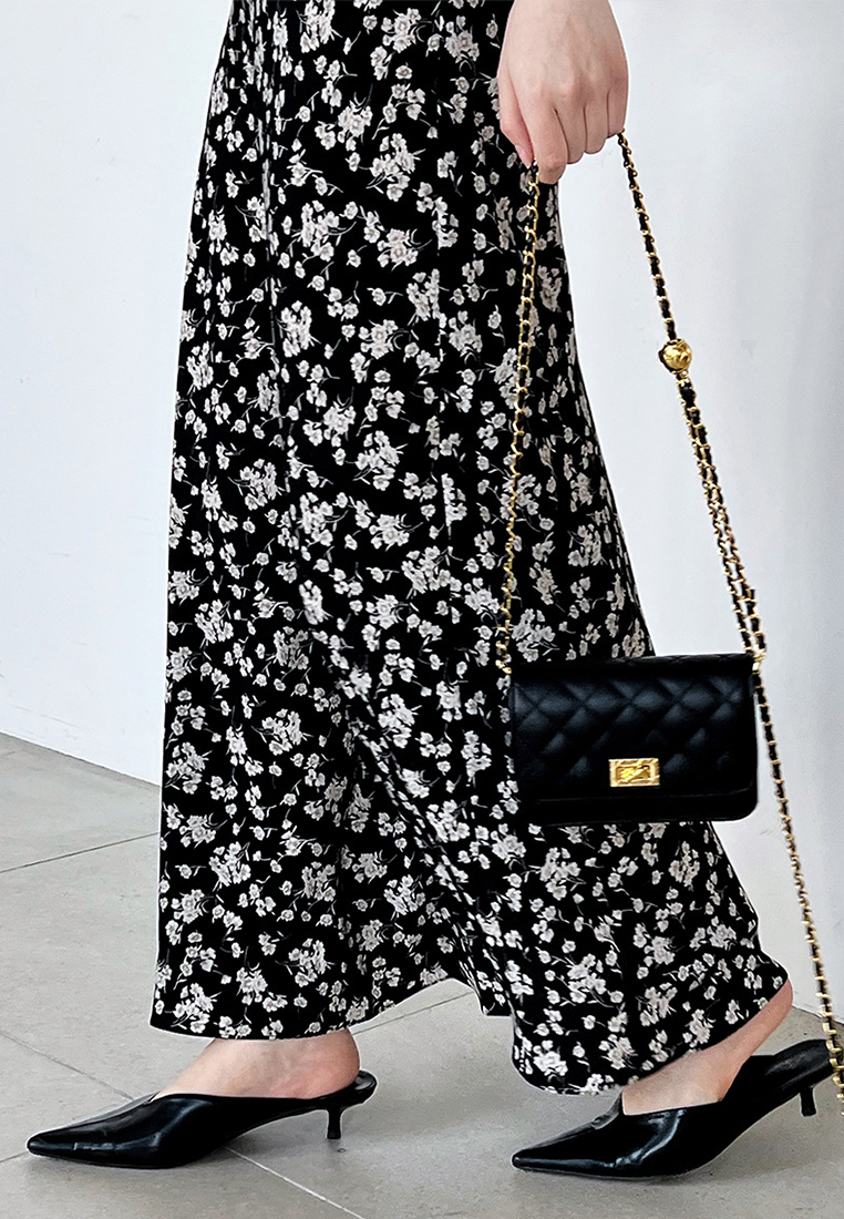 2024 Summer Elegance Black and White Dress Long Style CA24041007BK