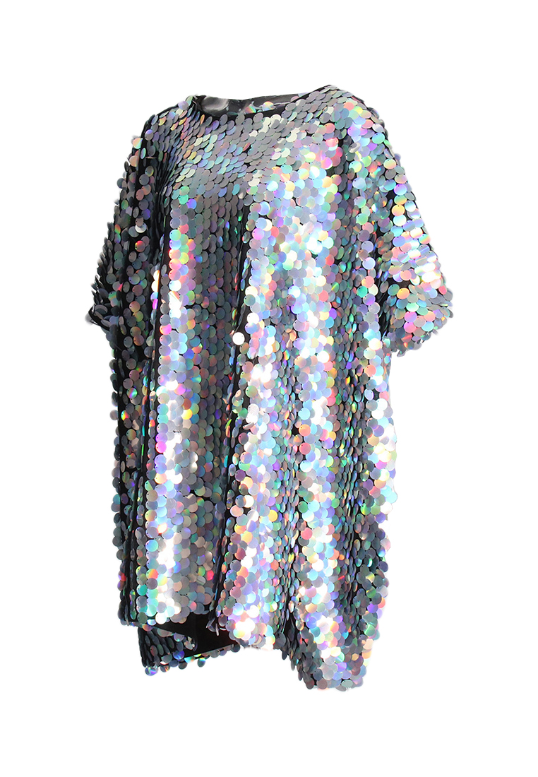 Loose round neck sequined dress CA242111907MT