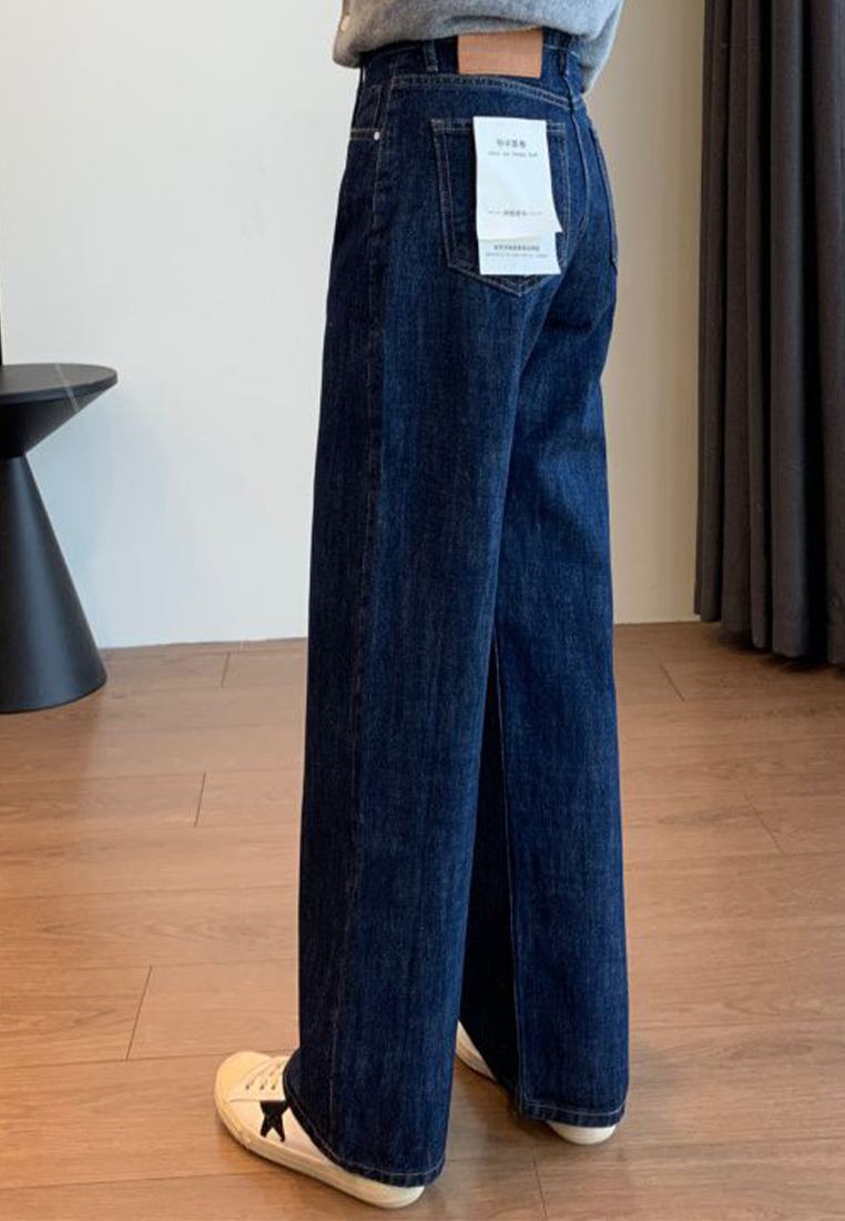 Fashionable casual high waist straight jeans CA101907