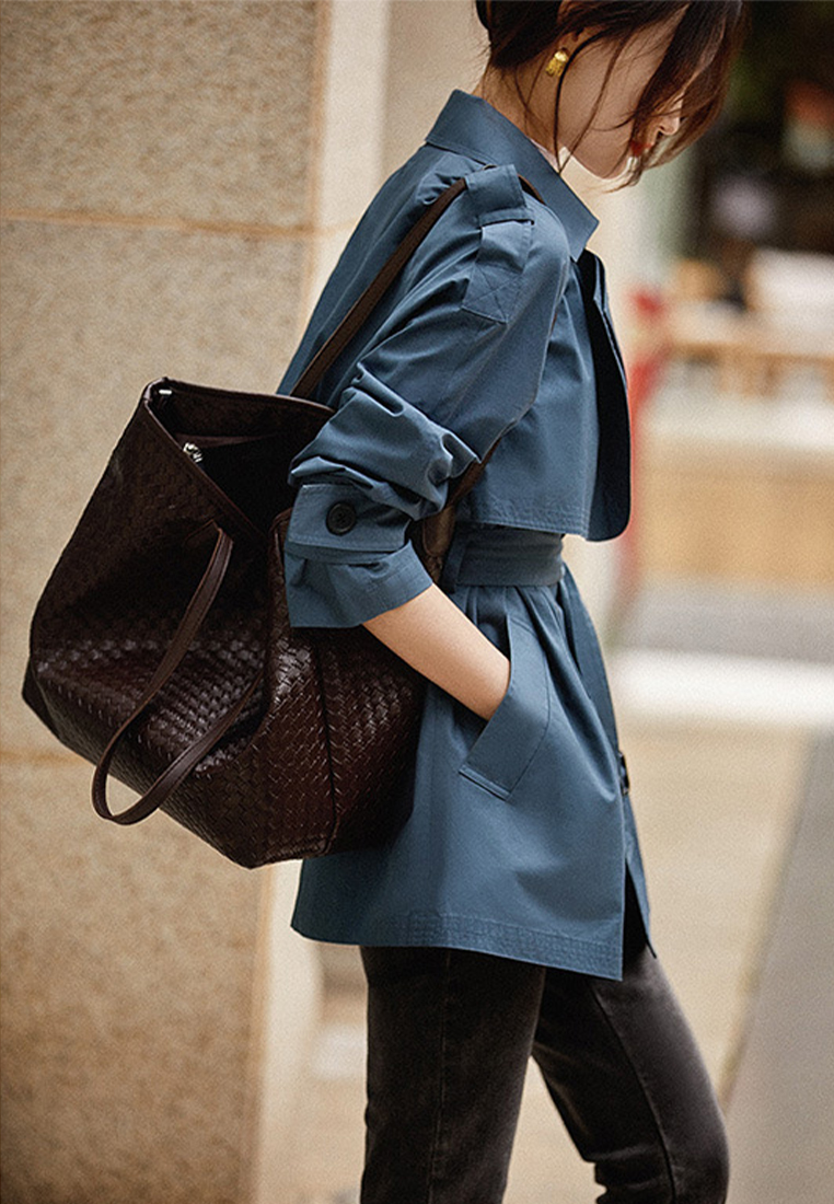 Korean Spring and Autumn Advanced Trench Coat CA090807BL