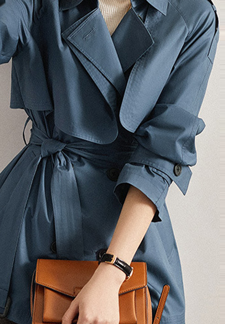 Korean Spring and Autumn Advanced Trench Coat CA090807BL