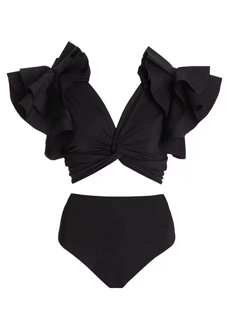 2025 European and American bikini chiffon beach dress set CA25030507BK