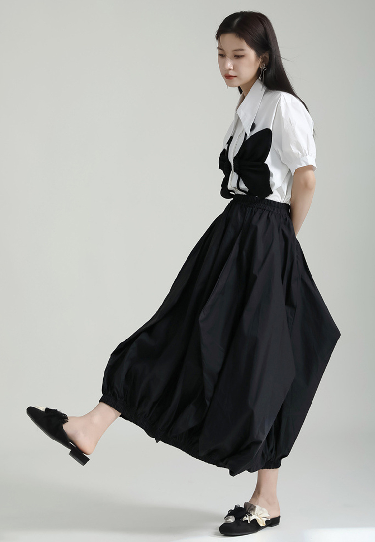 2024 Japanese loose style pleated skirt CA24030107BK