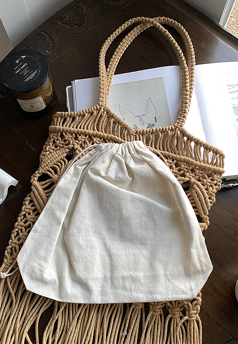 2024 new khaki grass woven bag CA24032307BE