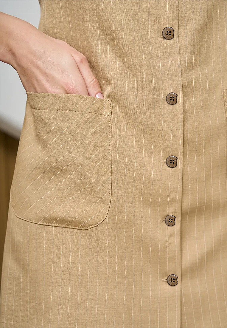 Summer fashion button up sleeveless dress CA25042207BE