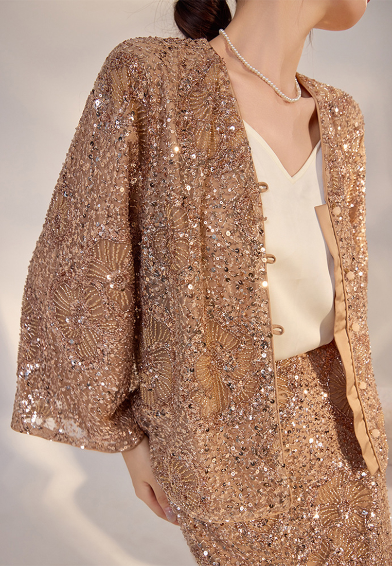 2024 Sequin two-piece set with loose temperament CA24090307GD