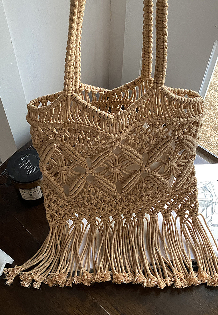 2024 new khaki grass woven bag CA24032307BE