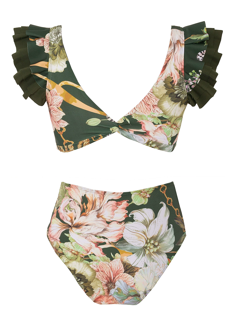 2025 European and American bikini chiffon beach dress set CA25030507BK